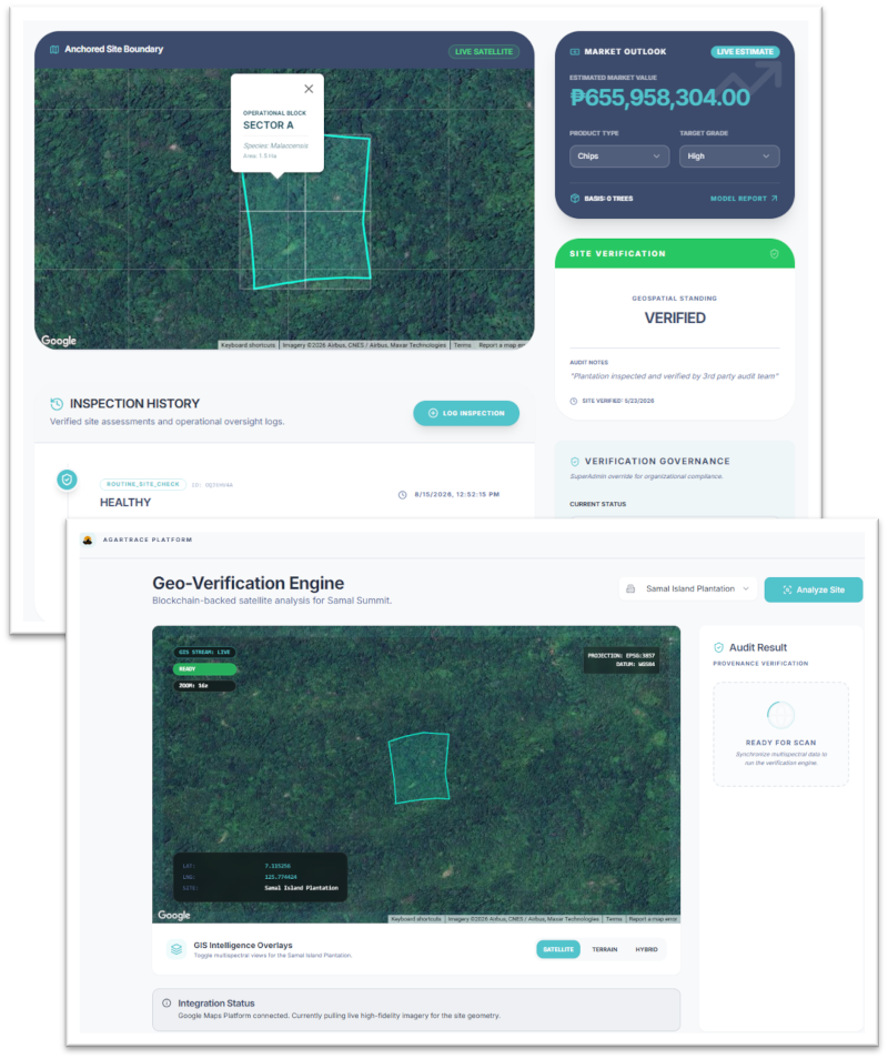 AgarTrace plantation verification
